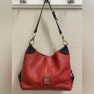 Dooney & Bourke Red and Black Hobo Bag